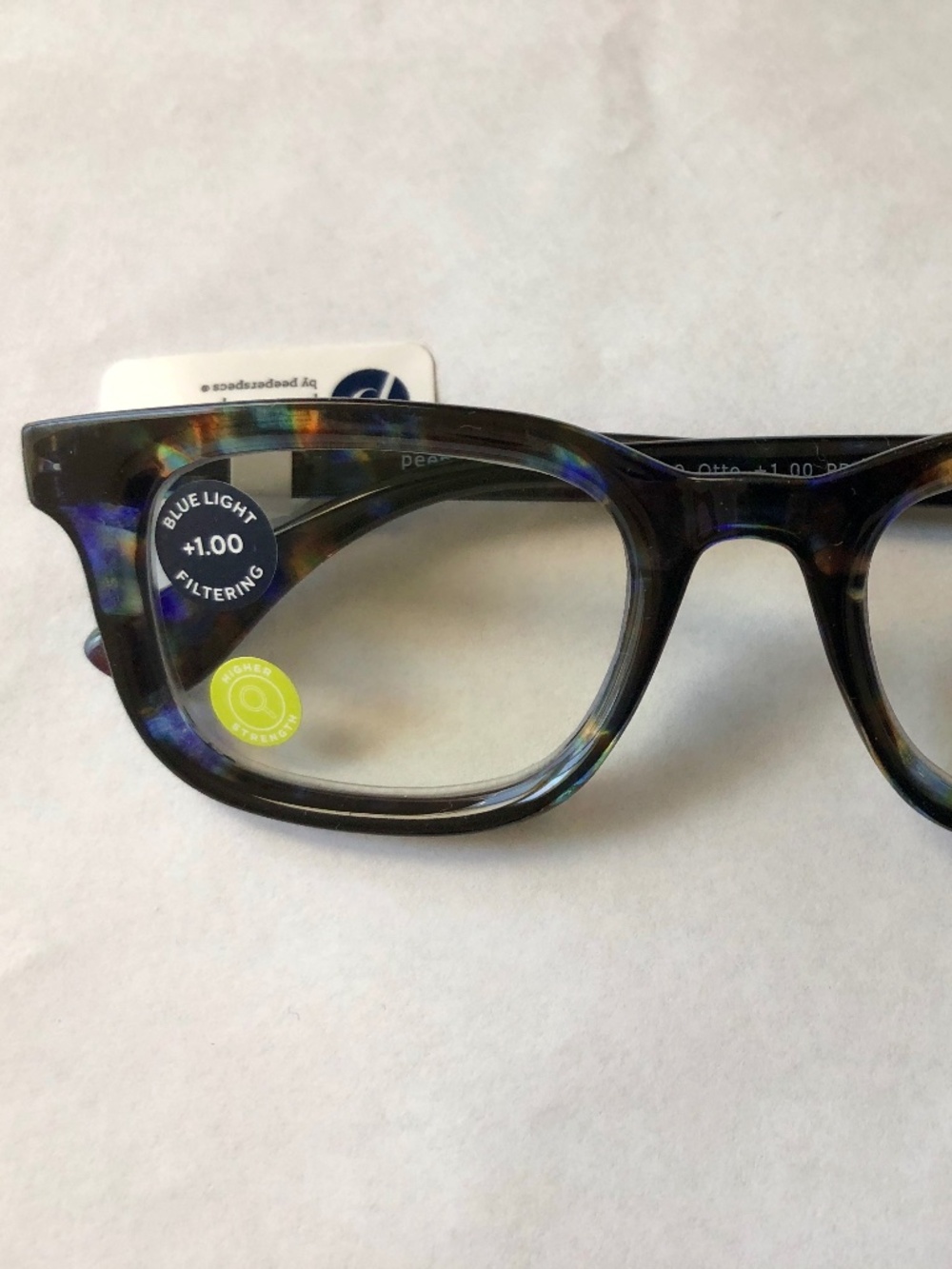 NEW Peepers Cobalt Tortoise Blue Light Filtering Glasses +1.00